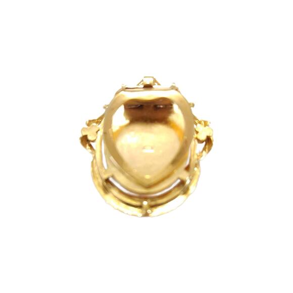 Lucite with Dried Flower Scarf Clip - Picture 3 of 10